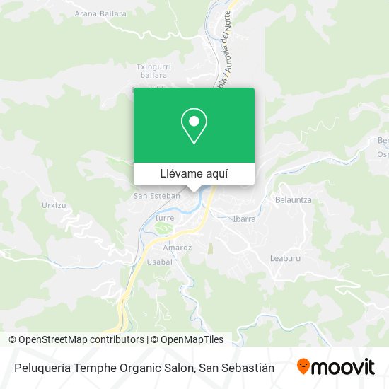 Mapa Peluquería Temphe Organic Salon