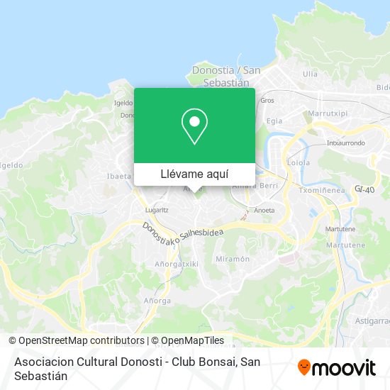 Mapa Asociacion Cultural Donosti - Club Bonsai