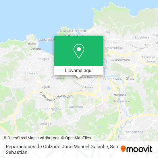 Mapa Reparaciones de Calzado Jose Manuel Galache