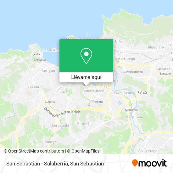 Mapa San Sebastian - Salaberria