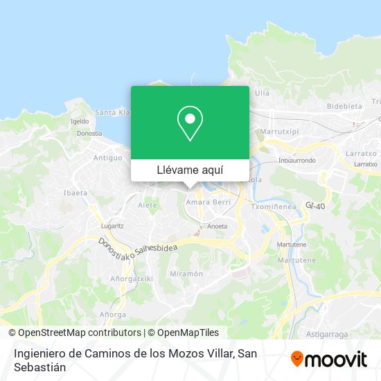 Mapa Ingieniero de Caminos de los Mozos Villar