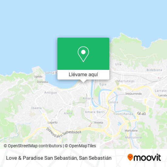Mapa Love & Paradise San Sebastián