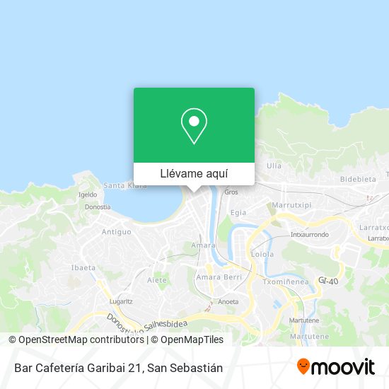 Mapa Bar Cafetería Garibai 21