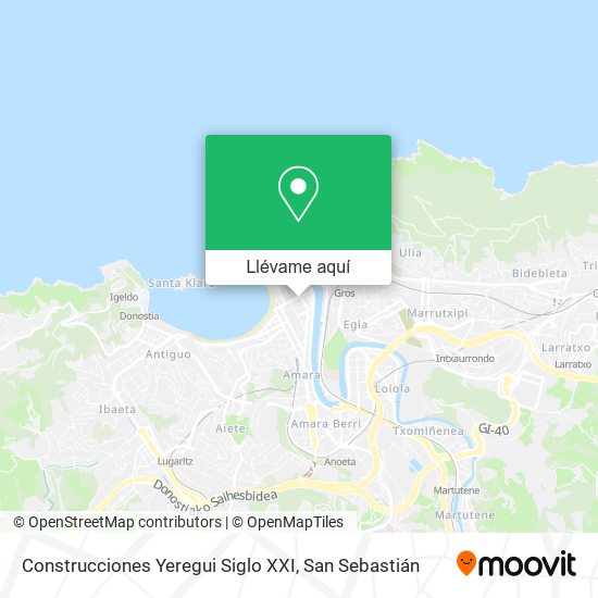 Mapa Construcciones Yeregui Siglo XXI