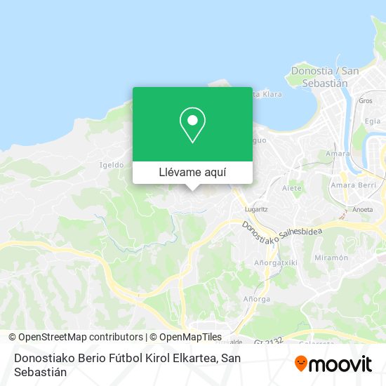 Mapa Donostiako Berio Fútbol Kirol Elkartea