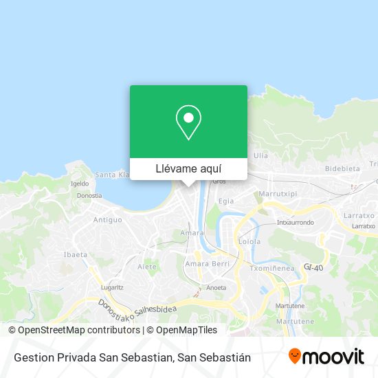 Mapa Gestion Privada San Sebastian