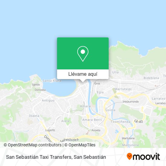 Mapa San Sebastián Taxi Transfers