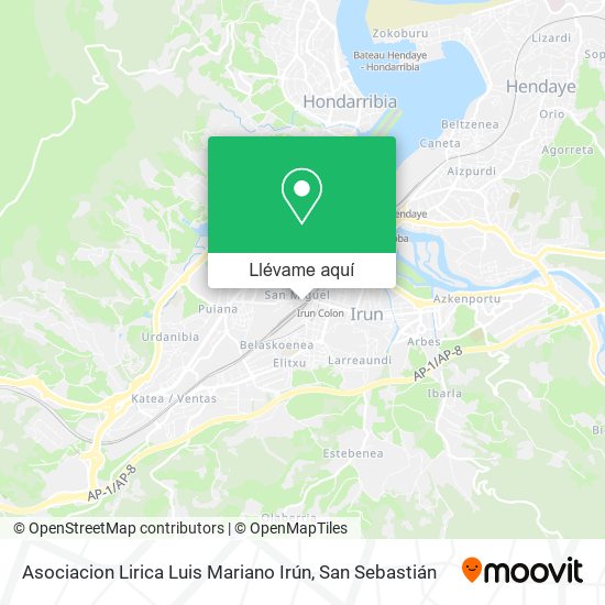 Mapa Asociacion Lirica Luis Mariano Irún