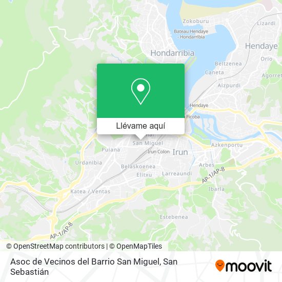 Mapa Asoc de Vecinos del Barrio San Miguel