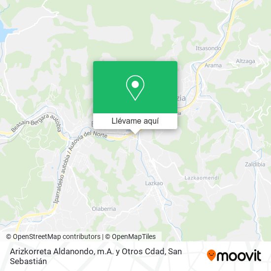 Mapa Arizkorreta Aldanondo, m.A. y Otros Cdad