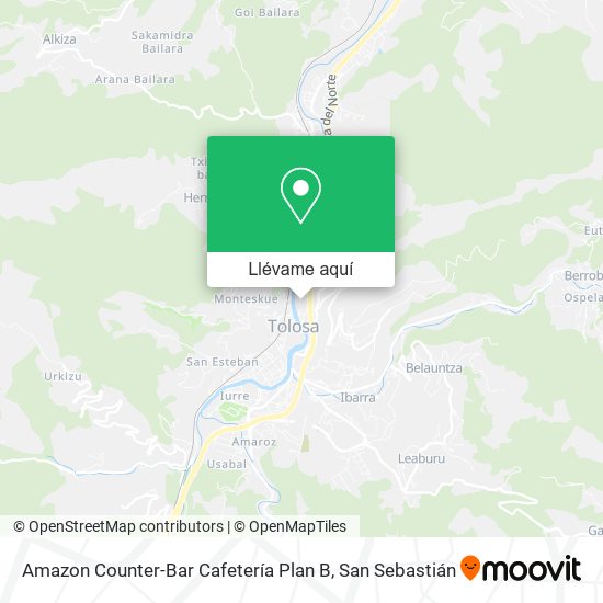 Mapa Amazon Counter-Bar Cafetería Plan B