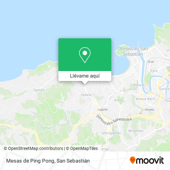 Mapa Mesas de Ping Pong