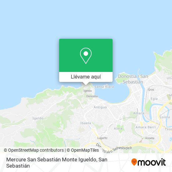 Mapa Mercure San Sebastián Monte Igueldo