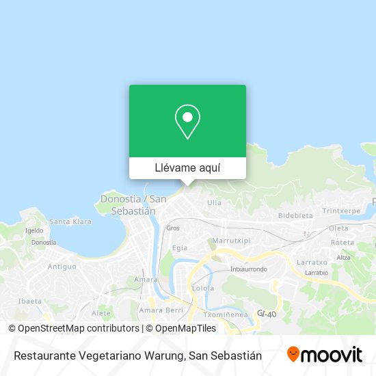 Mapa Restaurante Vegetariano Warung