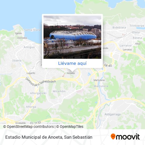 Mapa Estadio Municipal de Anoeta