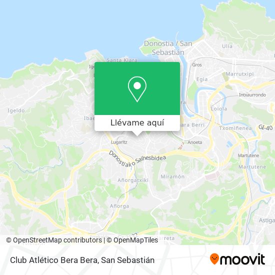 Mapa Club Atlético Bera Bera
