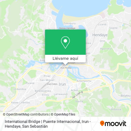 Mapa International Bridge | Puente Internacional, Irun - Hendaye