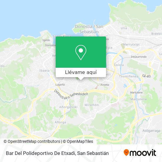 Mapa Bar Del Polideportivo De Etxadi