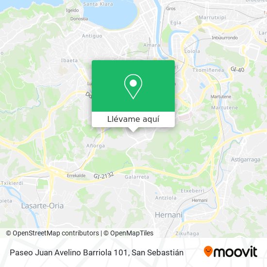 Mapa Paseo Juan Avelino Barriola 101