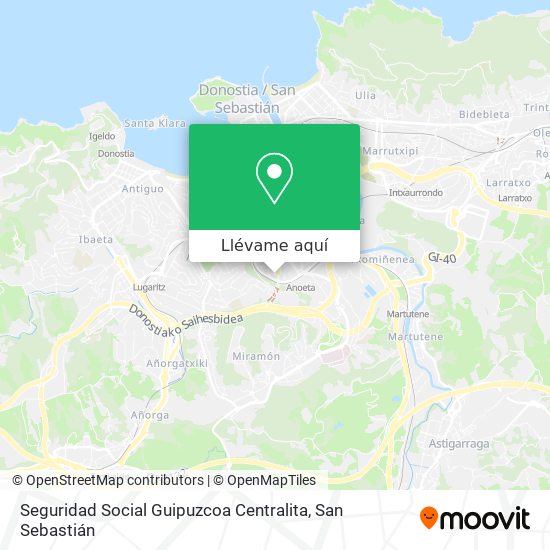 Mapa Seguridad Social Guipuzcoa Centralita