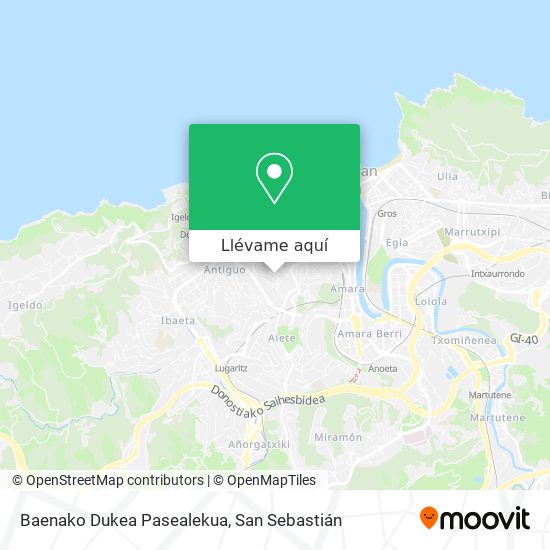 Mapa Baenako Dukea Pasealekua