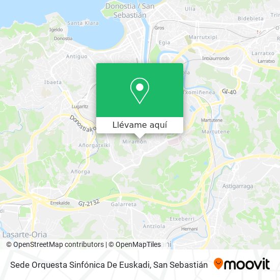 Mapa Sede Orquesta Sinfónica De Euskadi
