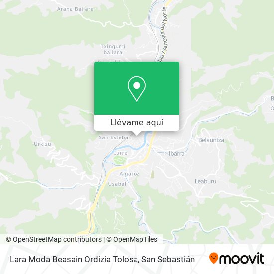 Mapa Lara Moda Beasain Ordizia Tolosa