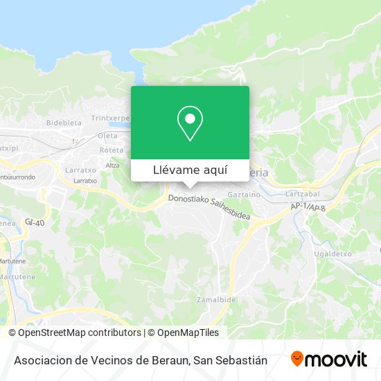 Mapa Asociacion de Vecinos de Beraun