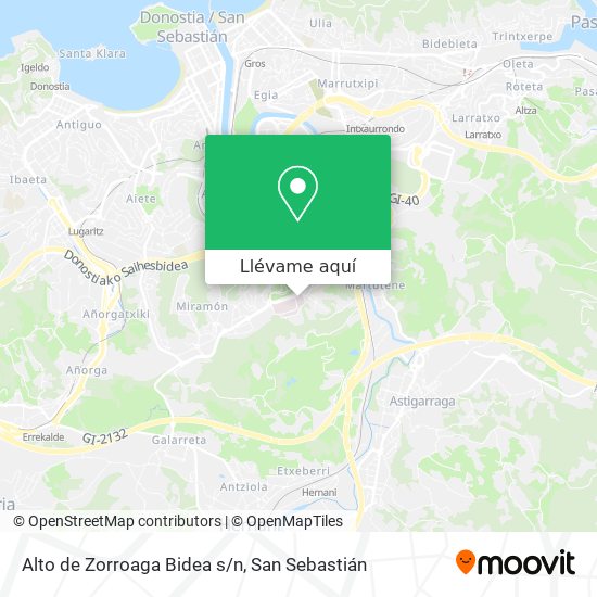 Mapa Alto de Zorroaga Bidea s/n