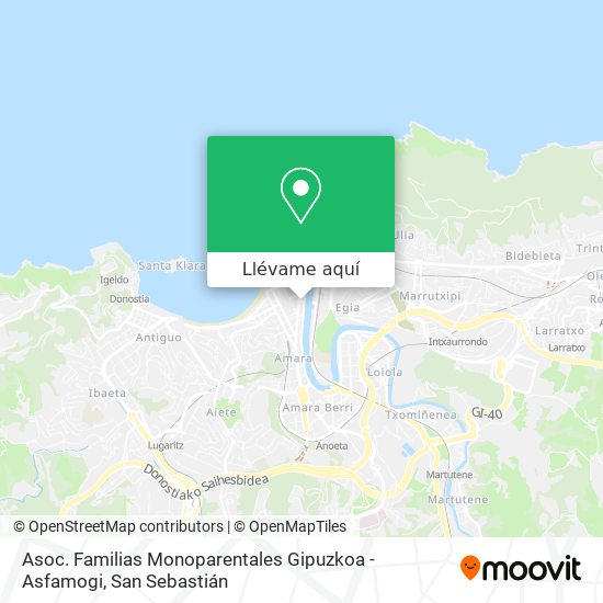 Mapa Asoc. Familias Monoparentales Gipuzkoa - Asfamogi