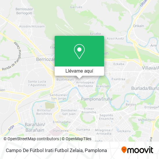 Mapa Campo De Fútbol Irati Futbol Zelaia