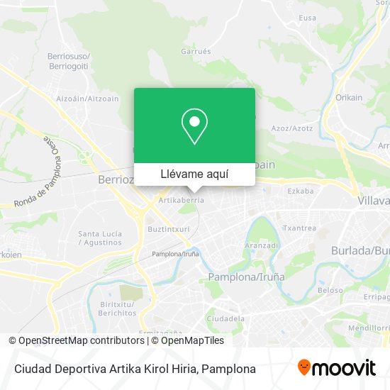 Mapa Ciudad Deportiva Artika Kirol Hiria