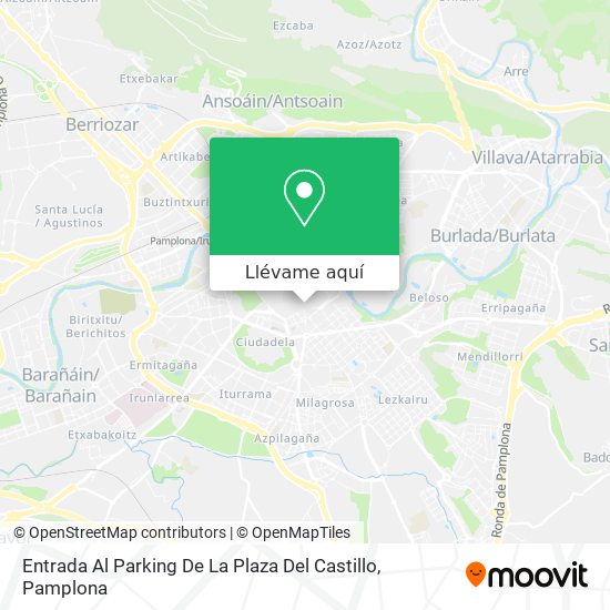 Mapa Entrada Al Parking De La Plaza Del Castillo