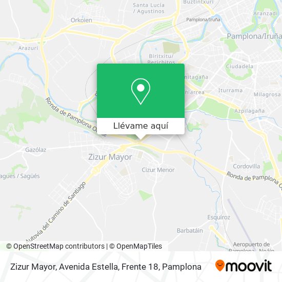 Mapa Zizur Mayor, Avenida Estella, Frente 18