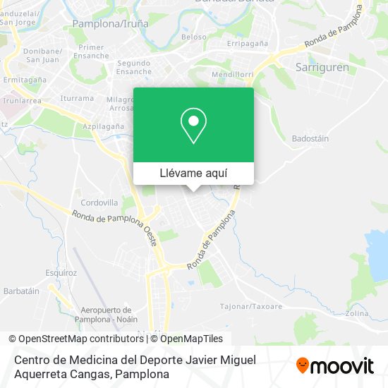 Mapa Centro de Medicina del Deporte Javier Miguel Aquerreta Cangas