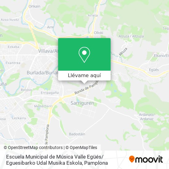 Mapa Escuela Municipal de Música Valle Egüés/ Eguesibarko Udal Musika Eskola