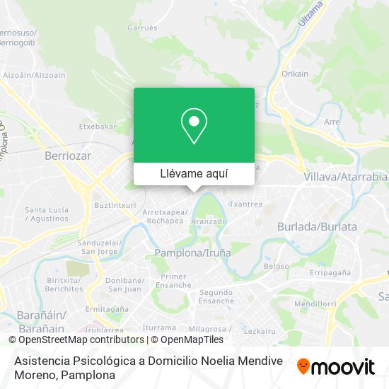 Mapa Asistencia Psicológica a Domicilio Noelia Mendive Moreno