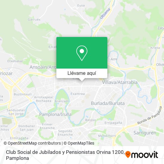 Mapa Club Social de Jubilados y Pensionistas Orvina 1200