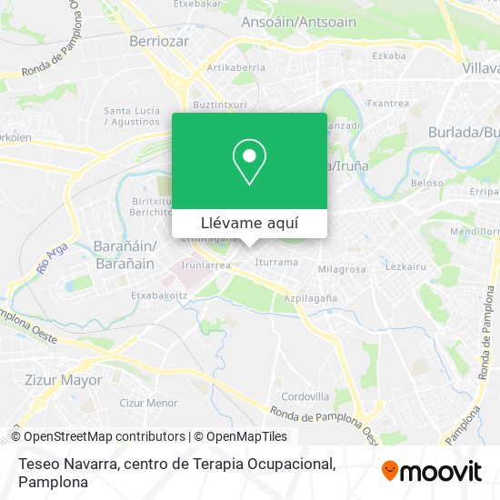 Mapa Teseo Navarra, centro de Terapia Ocupacional