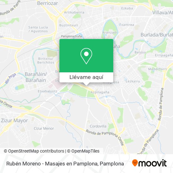 Mapa Rubén Moreno - Masajes en Pamplona