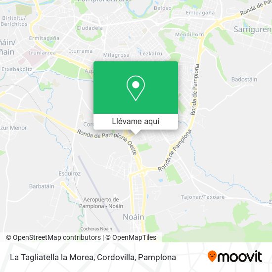 Mapa La Tagliatella la Morea, Cordovilla