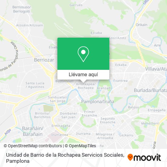 Mapa Unidad de Barrio de la Rochapea Servicios Sociales