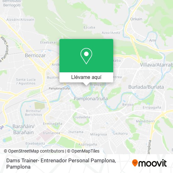 Mapa Dams Trainer- Entrenador Personal Pamplona