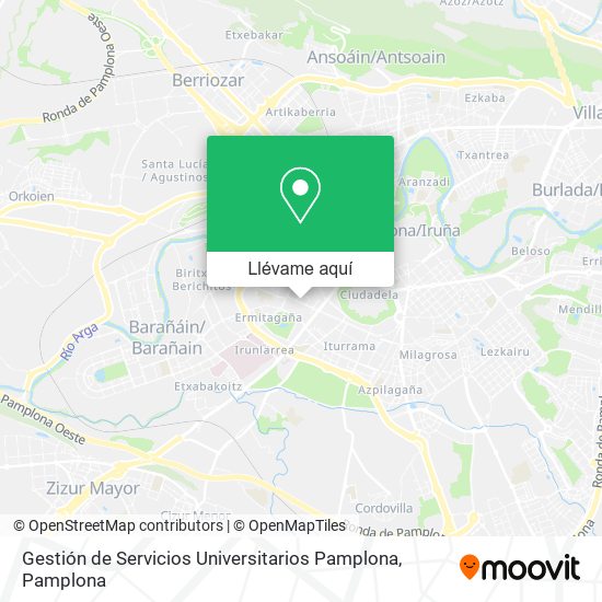 Mapa Gestión de Servicios Universitarios Pamplona