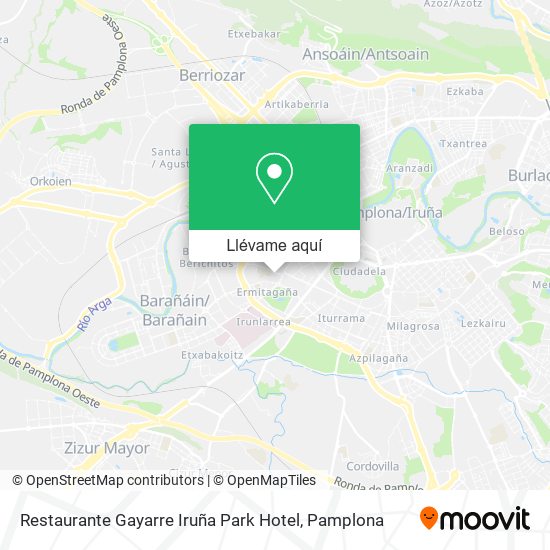 Mapa Restaurante Gayarre Iruña Park Hotel