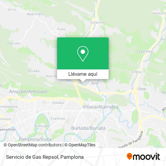 Mapa Servicio de Gas Repsol