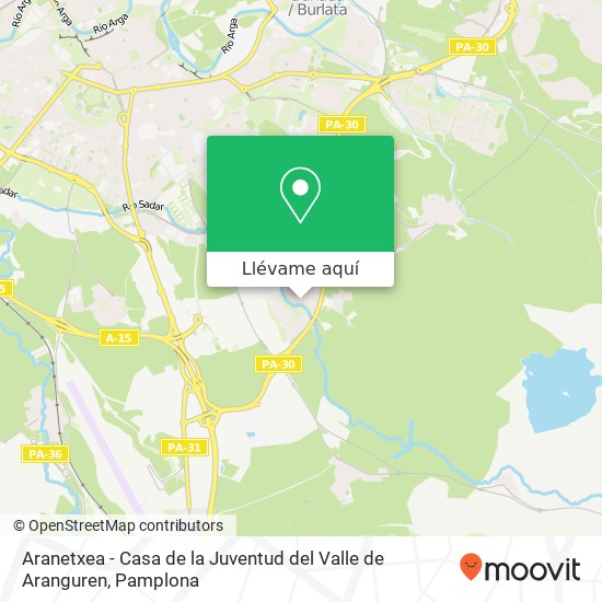 Mapa Aranetxea - Casa de la Juventud del Valle de Aranguren