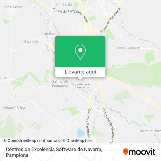 Mapa Centros de Excelencia Software de Navarra