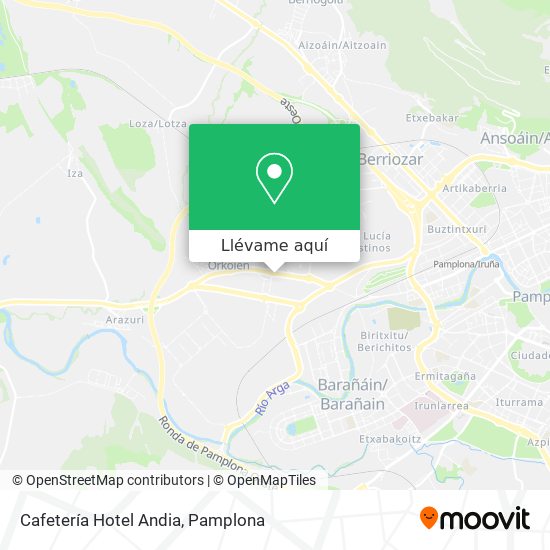 Mapa Cafetería Hotel Andia