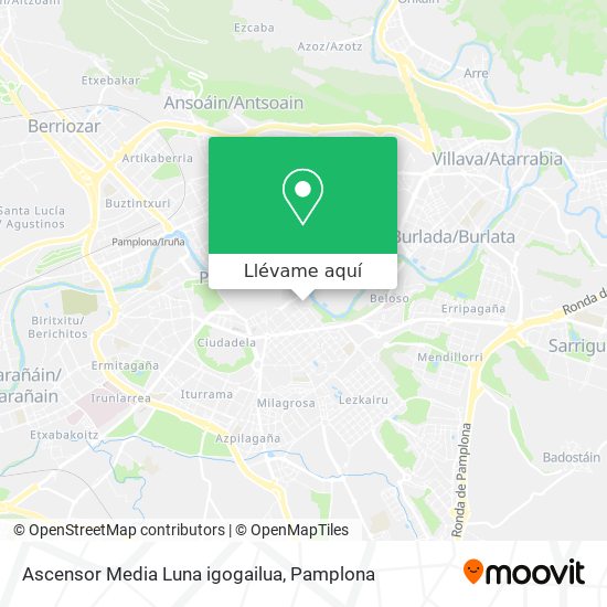 Mapa Ascensor Media Luna igogailua